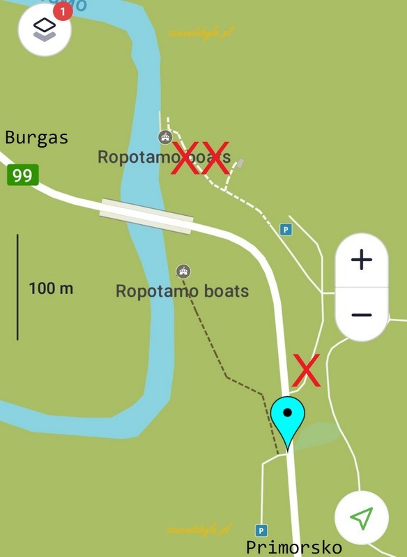 Ropotamo mapa dojazdu