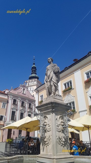 Mikulov, fontanna w rynku.