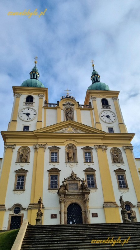 Ołomuniec, Svatý Kopeček. Widok bazyliki Nawiedzenia Najświętszej Marii Panny od frontu.