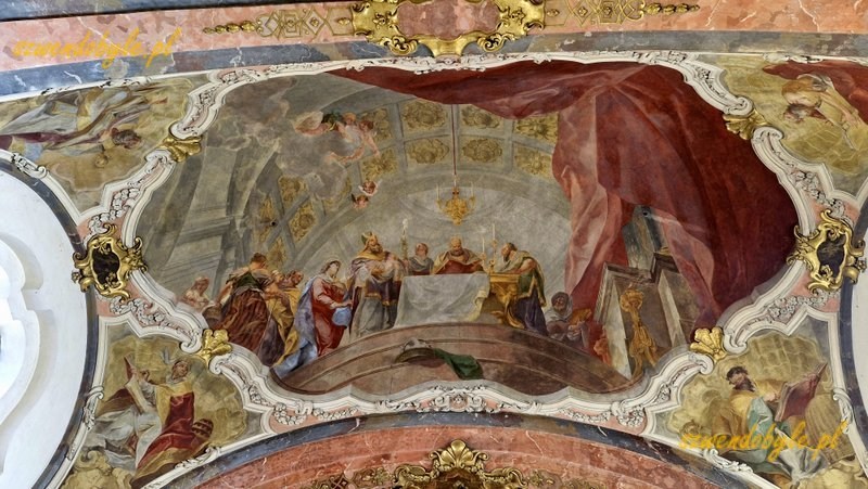 Praga, Loreta czyli kompleks pielgrzymkowy epoki baroku. Malowidło na suficie w kościele Narodzenia Pańskiego. 20251226_105938-ink
