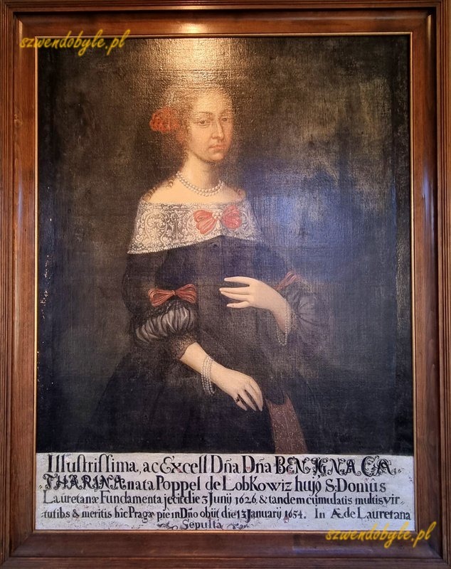 Praga, Loreta czyli kompleks pielgrzymkowy epoki baroku. Portret fundatorki - Benigna Katarzyna Lobkowicz. 20251226_111452-ink