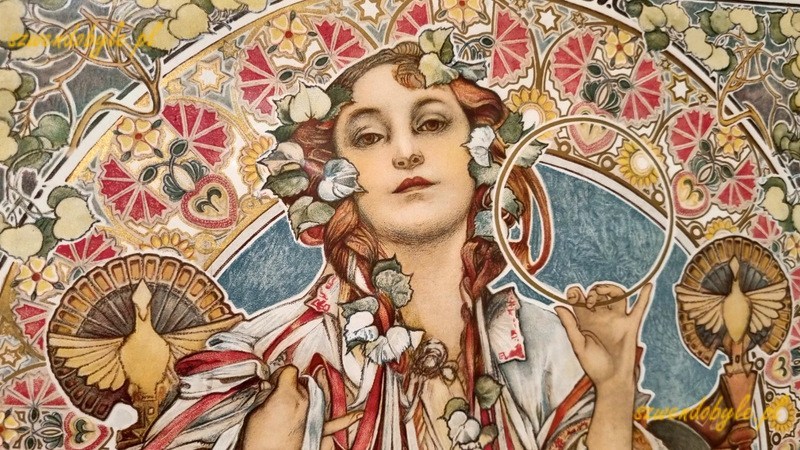 Czechy, Praga. Alfons Mucha: Slavia. Litografia 1907 (Muchovo Muzeum).20251206_164756-ink