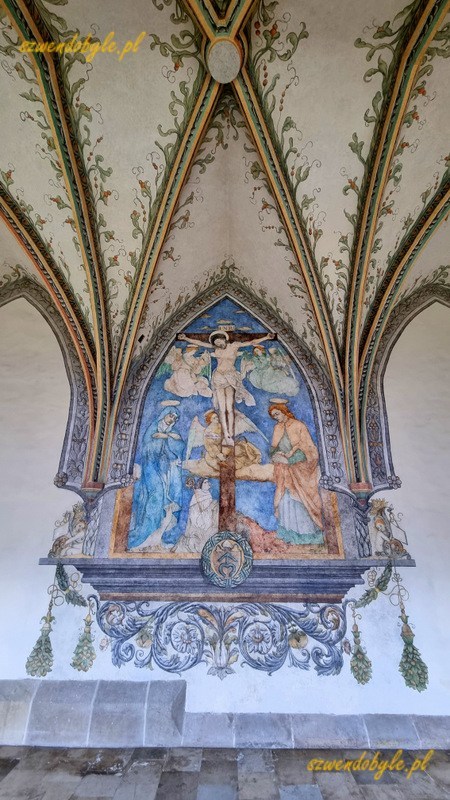 Kraków, opactwo cystersów w Mogile. Fresk "Ukrzyżowanie" autorstwa Stanisława Samostrzelnika (1538). 20250613_124010-ink