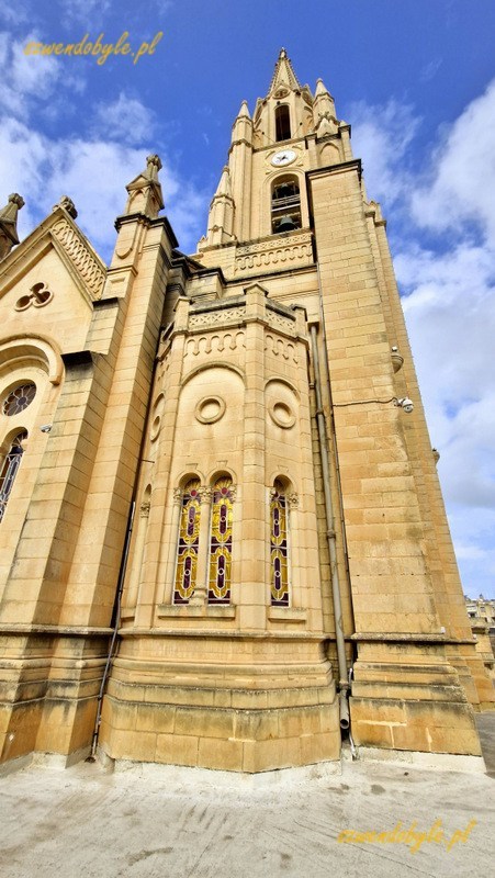 Malta, wyspa Gozo. Kościół Matki Bożej Loretańskiej w Għajnsielem. 20250303_093736-ink