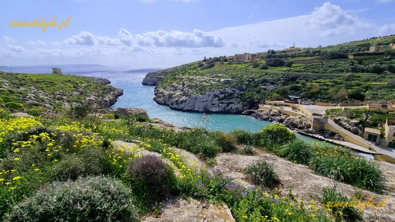 Malta, wyspa Gozo. Wąska zatoka Mġarr ix-Xini. 20250303_115020-ink