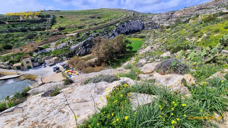 Malta, wyspa Gozo. Klif nad zatoką Mġarr ix-Xini. 20250303_115122-ink