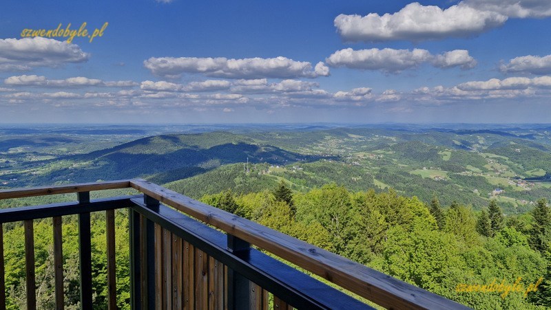Kamionna, Beskid Wyspowy -widok z wieży w kierunku Krakowa. 20250525_162924-ink