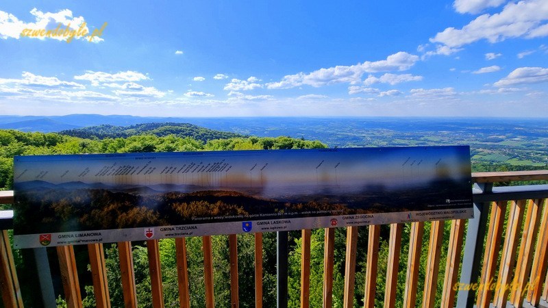 Kamionna, Beskid Wyspowy - widok z wieży. 20250525_163655-ink