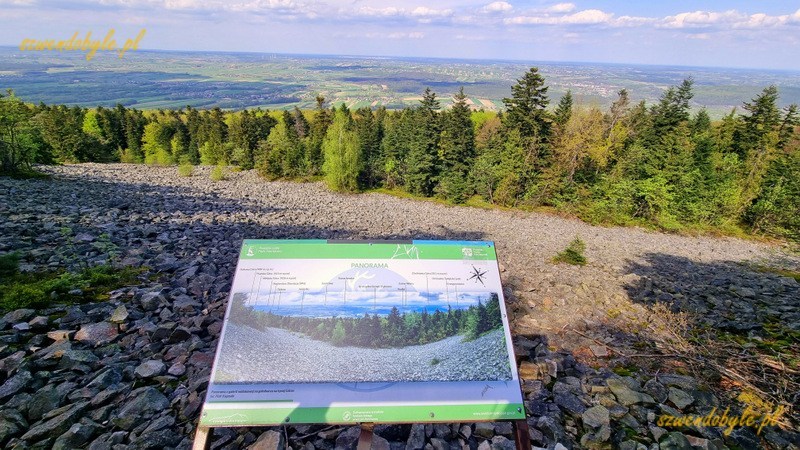 Góry Świętokrzyskie - Łysa Góra. Gołoborze widoczne z platformy widokowej. 20250421_144445-ink
